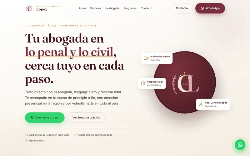 Sitio web del Estudio Jur&iacute;dico L&oacute;pez